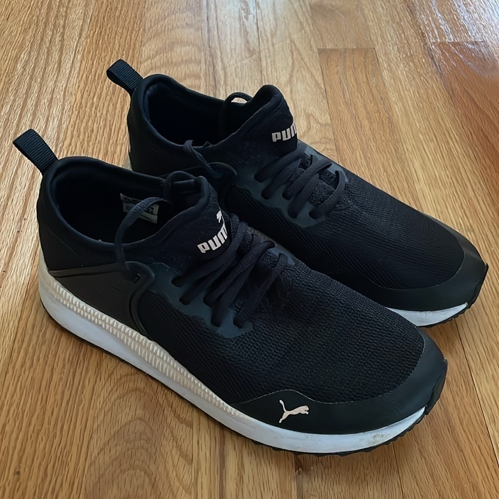 Women Puma Pacer Net Cage Fresh Sneaker Black Pink White Size 8 Style 373983-04